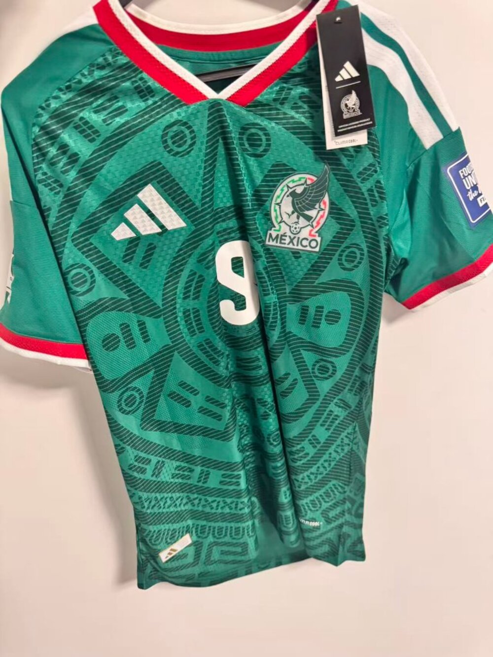 2026 World Cup Mexico Football Shirt #9 Green Fan Jersey NWT - Picture 3 of 8